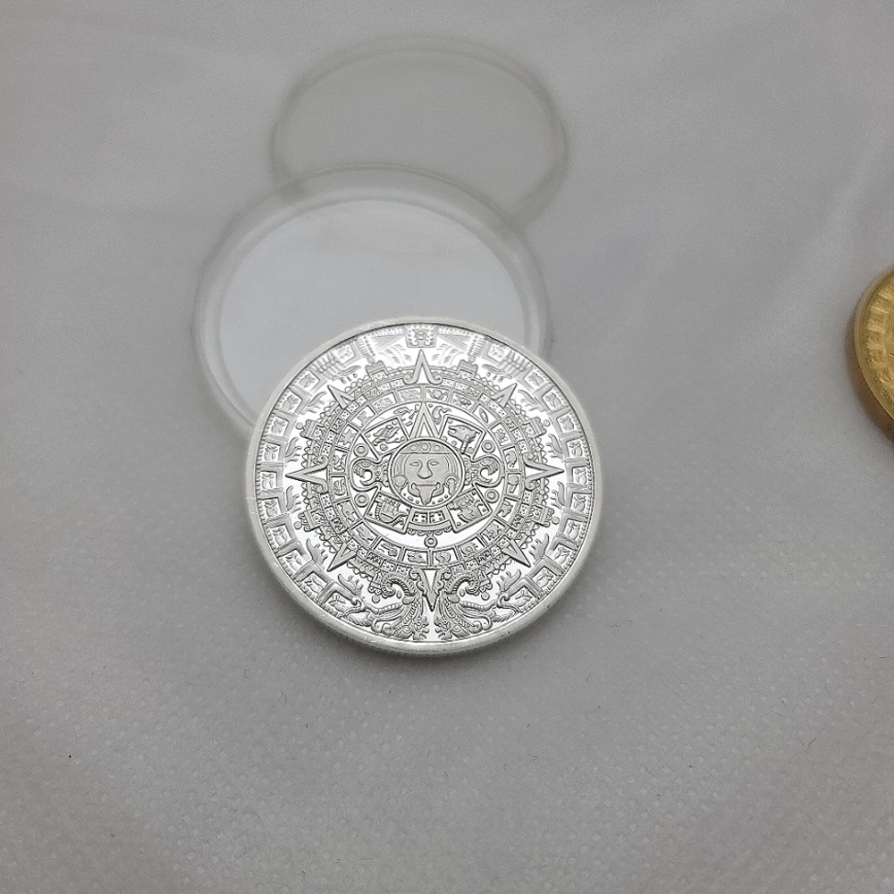 Mayan Calendar 1oz. .999 Copper Silver & Gold Plated Novelty Coins